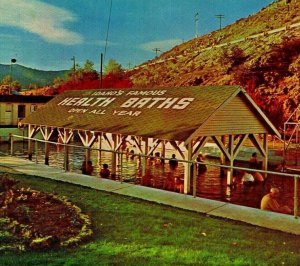 State Health Baths Lava Hot Springs Idaho ID UNP Unused Vtg Chrome Postcard