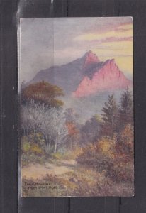 CAPE OF GOOD HOPE, TABLE MOUNTAIN FROM LION'S HEAD, c1910 Painting ppc., used.