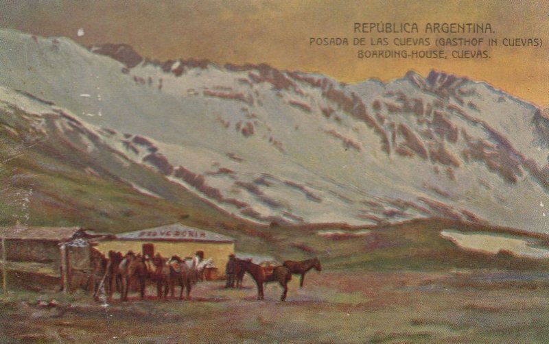 Argentina Cuevas Boarding House Postcard