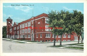 4 Postcards, Oskaloosa Iowa, Various Scenes, School-Post Office-Court House