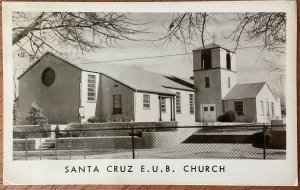 RPPC Evangelical U. B. church Postally Used Post Card Santa Cruz NM 1960 LB