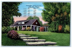 1941 Pavilion Kitch-Iti-Ki-Pi The Big Spring Manistique Michigan MI Postcard