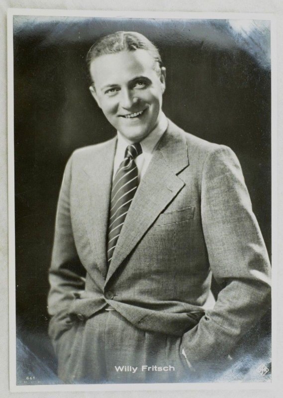 1930's RPPC Willy Fritsch Movie Star Ross Verlag Dutch Real Photo Postcard 2P107