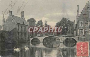 Postcard Old Bridge Beguinage of Bruges