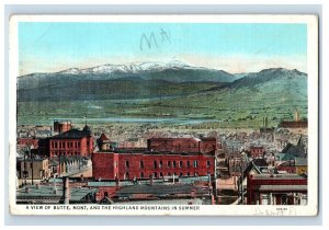 1920's A View Of Butte, Montana. Postcard F116E