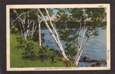 NH Greetings from EAST WAKEFIELD NEW HAMPSHIRE Linen PC