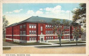 Rochester Minnesota 1920s Postcard High School