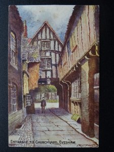 Worcestershire EVESHAM Entrance to Courtyard c1904 Postcard by W.& H. Smith Ltd