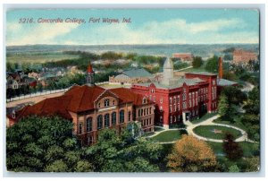 1913 Aerial View Concordia College Building Fort Wayne Indiana Vintage Postcard