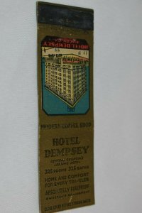 Hotel Dempsey Central Georgia 20 Strike Matchbook Cover