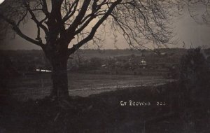 Great Bedwyn Sunset Dusk Falling in Woods Antique Wiltshire Real Photo Postcard