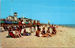 Postcard VA Virginia Beach Sexy Girls Coast Guard Station Sunbathers 1960s S113