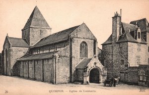 Vintage Postcard 1910's Eglise de Locamria Church of Locmaria Quimper France