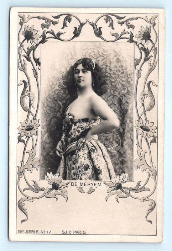 Postcard French De Meryem Edwardian Risque Atelier Reutlinger Paris c1902 B39