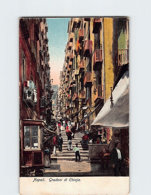 Postcard Gradoni di Chiaja Naples Italy