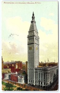 1910's Metropolitan Life Insurance Building New York City NYC Posted Postcard