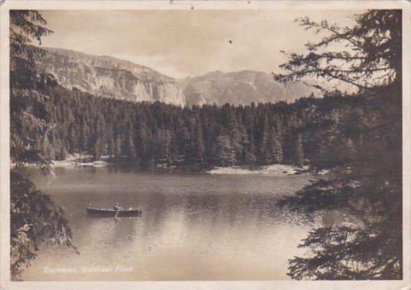 Switzerland Caumasee Waldhuas Flims 1927 Photo