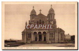 Old Postcard La Roche sur Yon Church of the Sacred Heart
