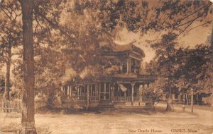 Onset Massachusetts New Orleans House Sepia Tone Lithograph Vintage PC U1652