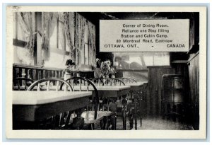 c1930's Corner of Dining Room Reliance One Stop Station Ottawa Canada Postcard