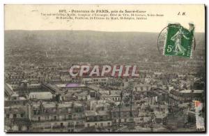 Old Postcard Panorama Paris Sacre Coeur Caught