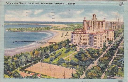 Illinois Chicago Edgewater Beach Hotel And Recreation Grounds 1946