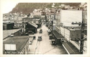 Postcard RPPC Alaska Ketchikan Birdseye View Front autos 23-10347