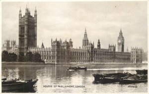 London Thames navigation & sailing coal barges Parliament cruise ship