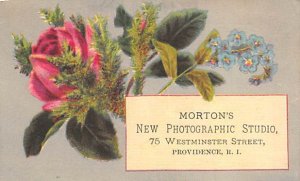 Approx. Size: 2.75 x 4.25 Morton's new photographic studio Providence, RI, US...