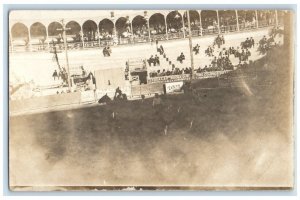 c1907 Rodeo Horses Cowboys Stadium View El Paso Texas TX RPPC Photo Postcard