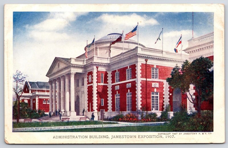 1907 Administration Building Jamestown Exposition 1907 Grounds Posted Postcard