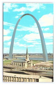 Gateway Arch And The Old Cathedral St. Louis Missouri Postcard