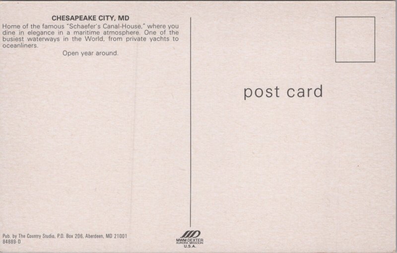 Chesapeake City Maryland Postcard C365