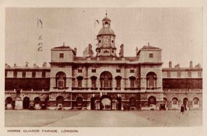 Great Britain Postcard 1946 Posted Horse Guards Parade Whitehall London Sepia