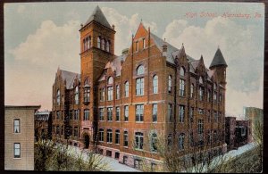 Vintage Postcard 1907-1915 High School Building, Harrisburg, PA