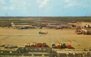 Postcard Aeroplane O'Hare Chicago Boeing 707