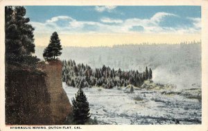 Hydraulic Mining DUTCH FLAT Placer County, California c1920s Vintage Postcard