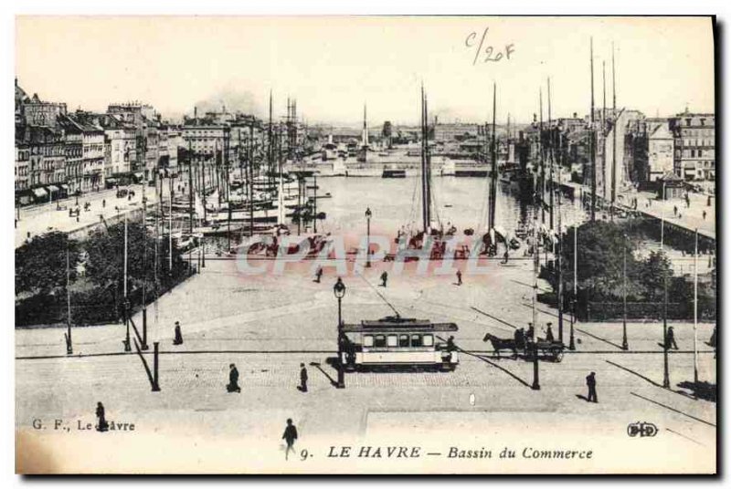 Old Postcard Le Havre Commerce Basin