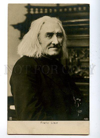 130187 Franz LISZT Hungarian COMPOSER PIANIST Vintage DOWNEY