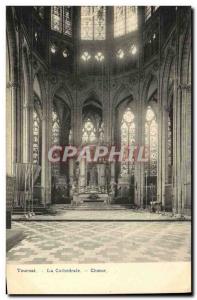 Old Postcard Tournai cathedral choir