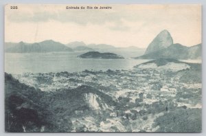 Postcard Rio de Janeiro Brazil Sugarloaf Mountain Harbor 1910s DB View