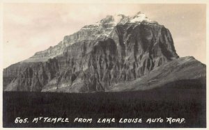 Mt. Temple from Lake Louise Auto Road, Alberta, Canada, Early Postcard, Unused