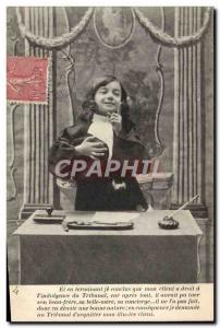 Old Postcard Fancy Justice Lawyer Judge Child
