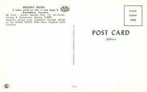 Vintage Postcard Multi Views Holiday Motel Swimming Pool Brattleboro Vermont VT