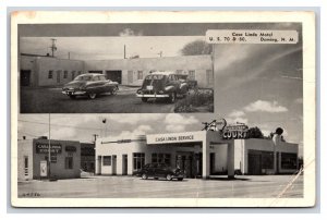Casa Linda Motel Service Station Deming New Mexico NM UNP B&W Postcard V13