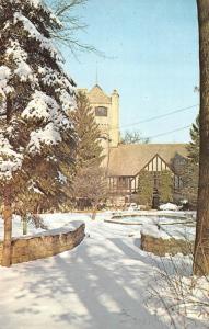 OREGON, IL  Illinois  STRONGHOLD CASTLE-Presbyterian Church Camp~SNOWY  Postcard