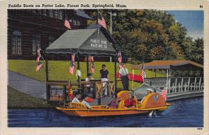 Paddle Boats on Porter Lake, Forest Park, Springfield, Massachusetts, unused