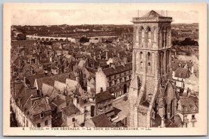 Vtg Tours France Tower of Charlemagne 1910s View Old Postcard