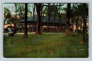 Neenah WI-Wisconsin, Scenic City Park Gathering, Shelter, Vintage Postcard