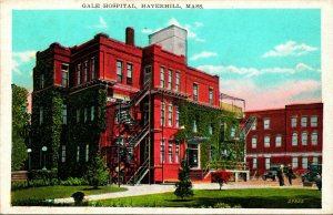 Gale Hospital Haverhill MA Massachusetts UNP WB Postcard  D12